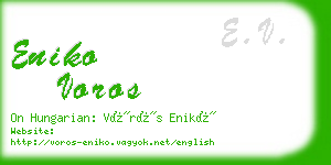 eniko voros business card